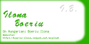 ilona boeriu business card